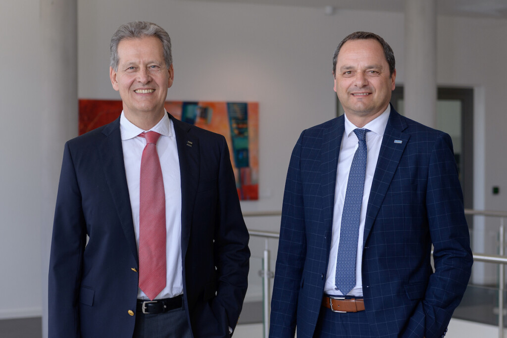 Dr. Johannes Haupt (left), CEO of Blanc & Fischer Family Holding, and Egon Kofler, CEO of Blanco Professional, are pictured. Photo Courtesy of Blanco Professional Group

