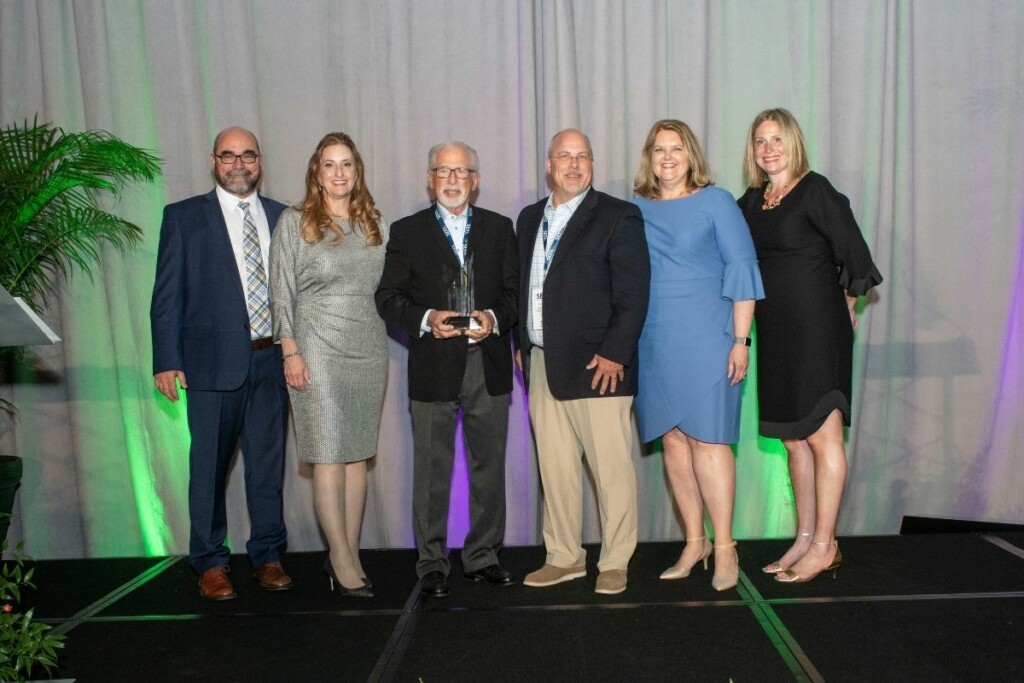 Breckenridge President Dick Pohl and Design/Sales Engineer Mark Claus accept the 2021 SEFA Member of the Year award. (Photo Courtesy of SEFA)